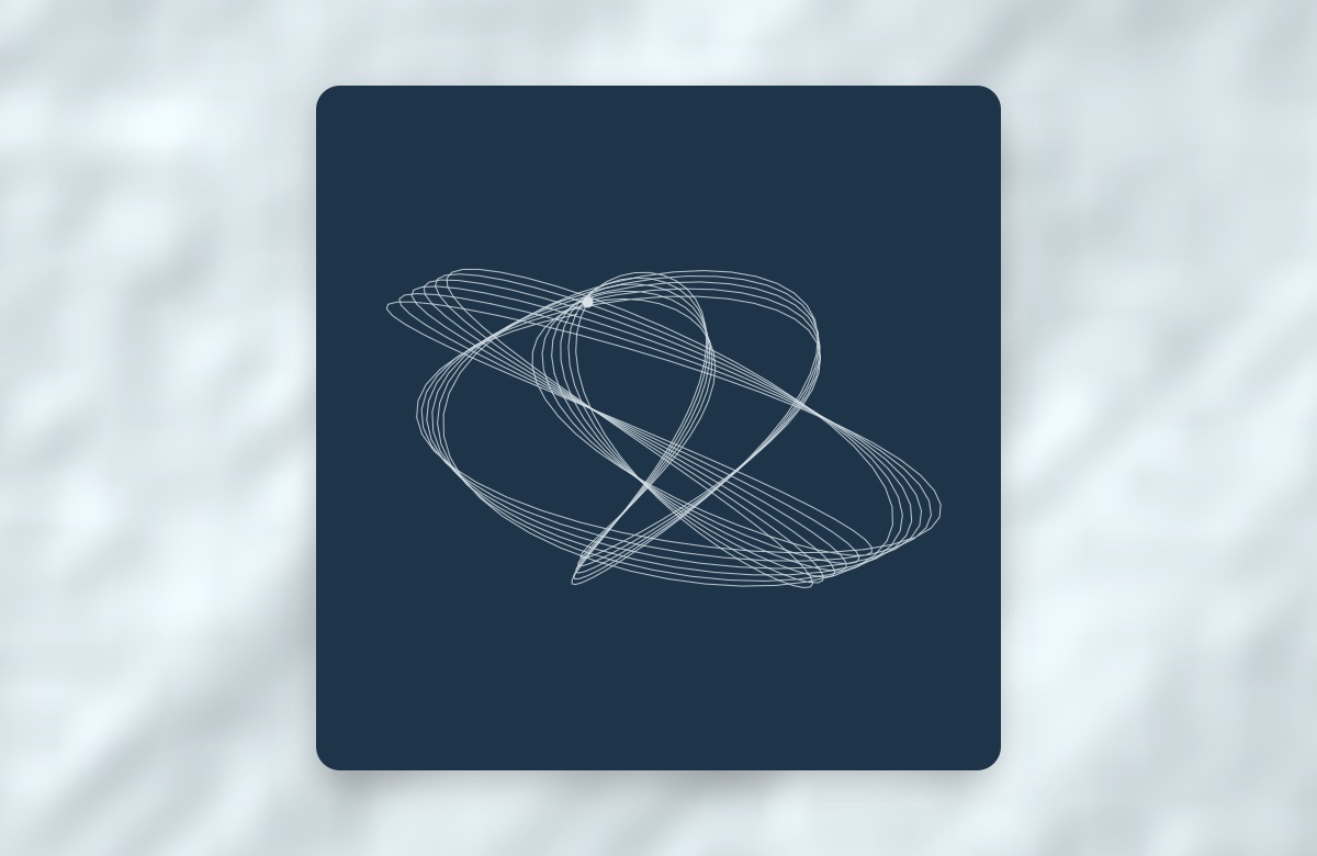 The Plotter screensaver in the Sea chart style: a navy figure on a card over pale shaded water.